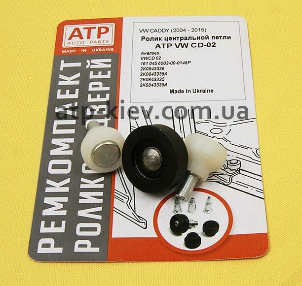 Ремкомплект роликов центральной петли Volkswagen Caddy (2004-2015) 